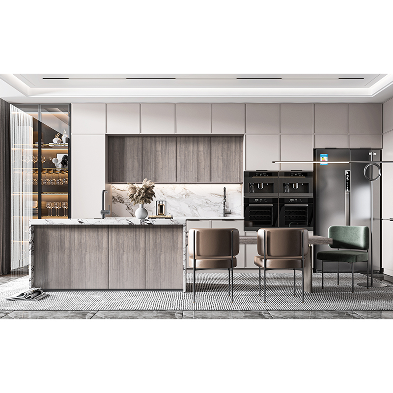 Neutral Elegance Kitchen Cabinet
