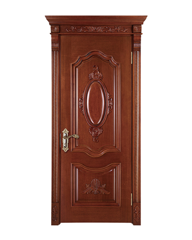 HB-902 Carved Elegance Solid Wood Door
