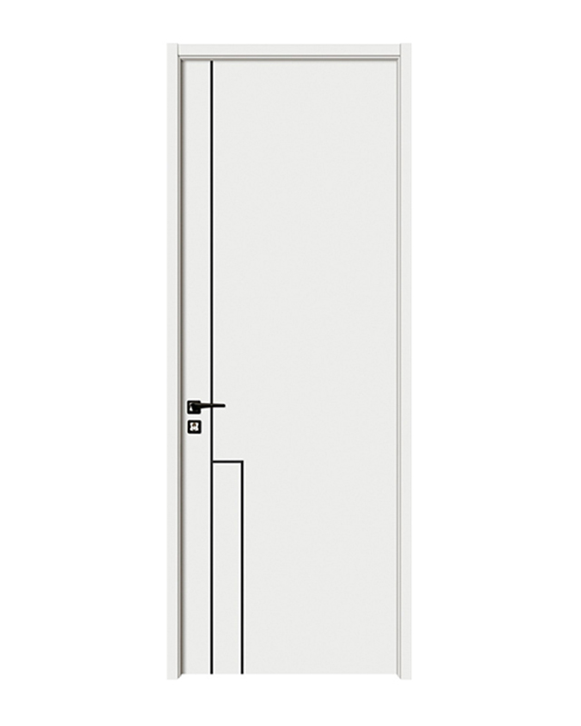 Urban Chic Lacquered Wooden Door - High-Contrast Trim