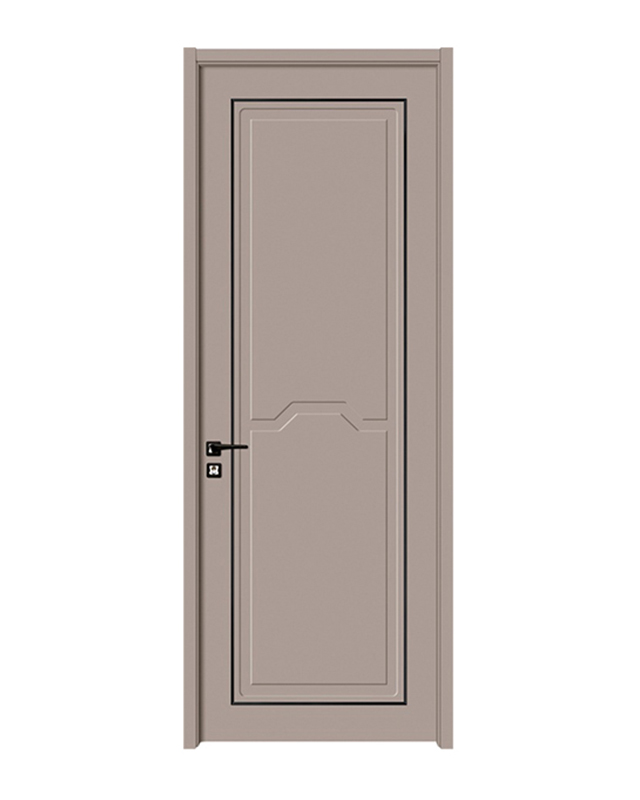 KQ-2124 Neutral Palette Lacquered Wooden Door - Monochrome Accents