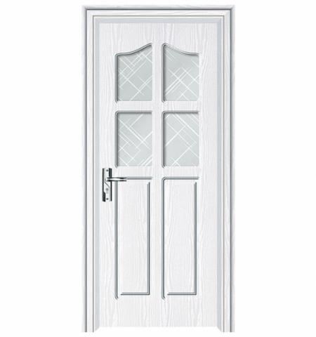 White PVC Frosted glass Door for Romania