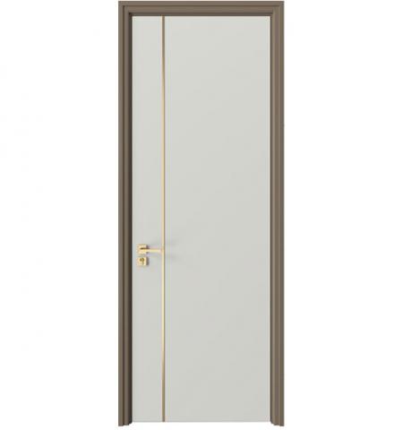 Paint Wooden Door with metal strip