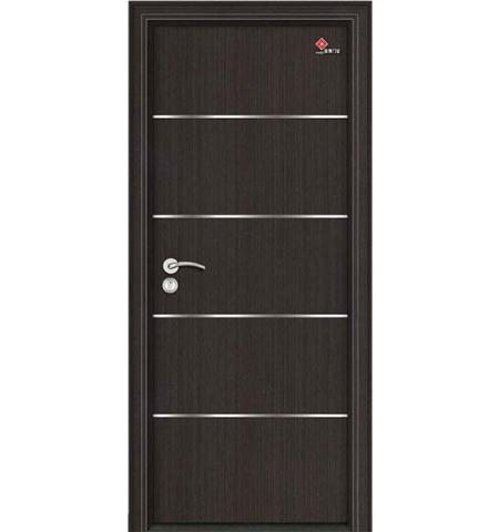 MDF PVC Interior Door with stainless steel lines