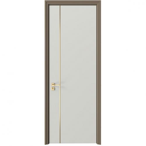 Paint Wooden Door with metal strip